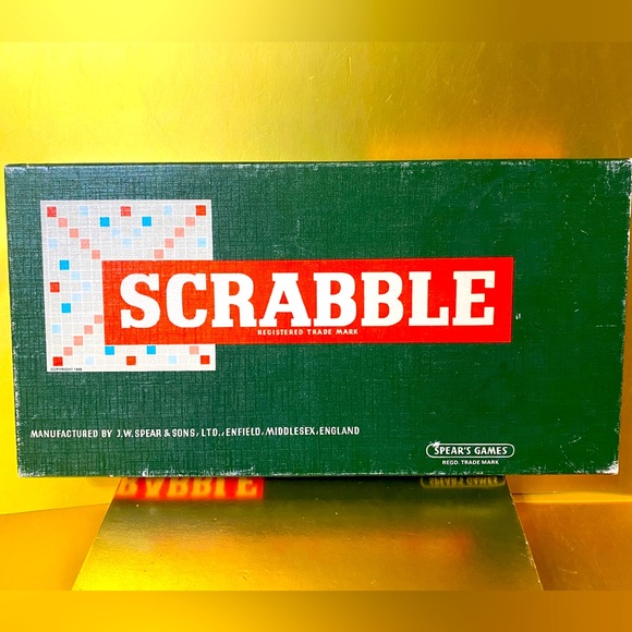 SCRABBLE BOARD GAME VINTAGE 1955 SPEAR’S GAME MADE IN ENGLAND  COMPLETE - Picture 7 of 16